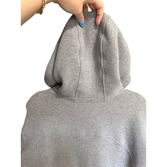 Lululemon All Yours Hoodie Sweatshirt Pullover Fleece Heathered Gray Size 12 - Picture 9 of 13
